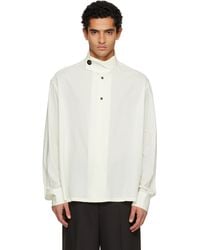 Lanvin - Off- Stand-Up Collar Shirt - Lyst