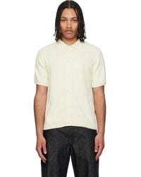 Merz B. Schwanen - Off- 1961 Ribbed Cotton Knit Shirt - Lyst