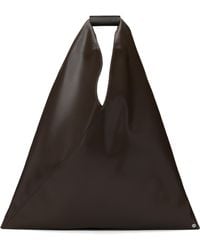 MM6 by Maison Martin Margiela - ブラウン ミディアム クラシック トライアングルトート - Lyst