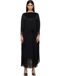 MM6 by Maison Martin Margiela - ブラック Fluid Fringe ミディアムワンピース - Lyst
