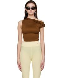 Atlein - Tan Viscose T-shirt - Lyst