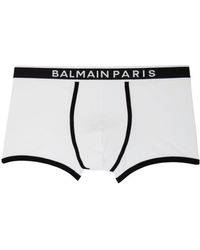 Balmain Cotton Trunk Boxers - White