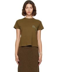 MM6 by Maison Margiela - Khaki Horse Logo T-Shirt - Lyst