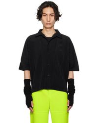Homme Plissé Issey Miyake - Chemise monthly color july noire - Lyst