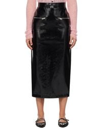 MSGM - Patent Faux-Leather Midi Skirt - Lyst