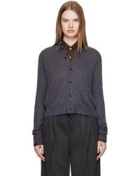 AURALEE - Kid Mohair Sheer Knit Shirt Cardigan - Lyst