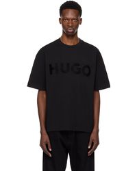 HUGO Oversized Logo T-Shirt in Natural for Men | Lyst UK