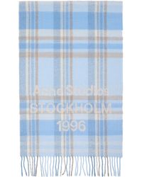 Acne Studios - Wide Check Logo Scarf - Lyst
