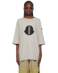 Rick Owens - Moncler + Taupe Level T-shirt - Lyst