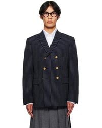 Thom Browne - Pinstripe High Twist Wool Sportcoat Blazer - Lyst