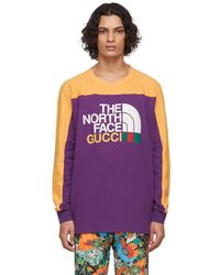 Gucci The North Face Edition Logo Long Sleeve T-shirt - Purple