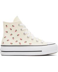 Converse - Baskets Chuck Taylor All Star Blanc Cassé À Motif De Fraises Brodé - Lyst