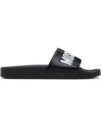 Moschino - Rubber Logo Pool Slides - Lyst