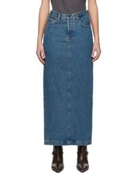 Wardrobe NYC - ブルー デニム コラム ミディアムスカート - Lyst