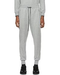 3.1 Phillip Lim Drop Crotch Velour jogging Pants - Gray