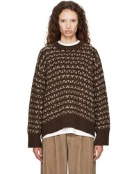R13 - Oversized Crewneck Sweater - Lyst