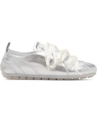 Simone Rocha - Baskets De Style Ballerine Argentées À Semelle Crantée - Lyst