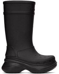 Balenciaga Crocs Edition Rubber Boots - Black
