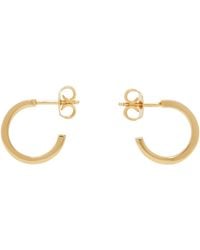 MM6 by Maison Martin Margiela - Gold Numeric Minimal Signature Hoop Earrings - Lyst