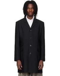 Ami Paris - New Wool Straight Simple Breasted Coat - Lyst