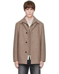 BOSS - Tan Relaxed-Fit Formal Coat - Lyst