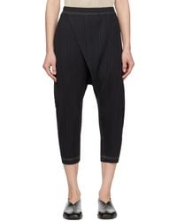 Pleats Please Issey Miyake - Ramie Pleats Trousers - Lyst
