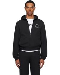 Moncler Reversible Cotton Zip-Up Hoodie in Black for Men | Lyst