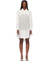 MM6 by Maison Margiela - Off- Cotton Poplin Minidress - Lyst