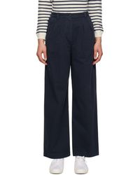 A.P.C. - . Navy Tressie Trousers - Lyst