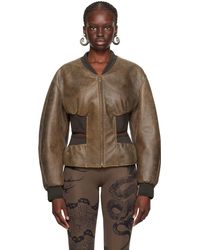 Jean Paul Gaultier - Brown Knwls Edition Leather Jacket - Lyst