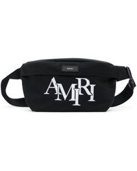 Amiri - Sac-ceinture noir à logos - Lyst