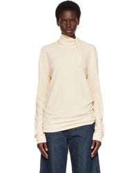 Lemaire - Off- Long-Sleeve Scarf T-Shirt - Lyst