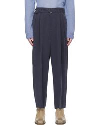 LE17SEPTEMBRE - Pantalon bleu marine à ceinture - Lyst