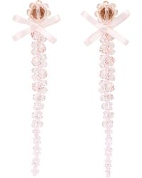 Simone Rocha - Boucles D'Oreilles Pendantes À Perles De Verre Et À Petite Boucle - Lyst