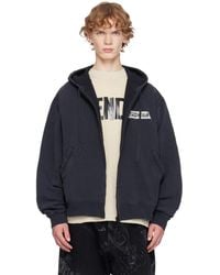 Balenciaga - Masking Tape Oversized Zip-Up Hoodie - Lyst