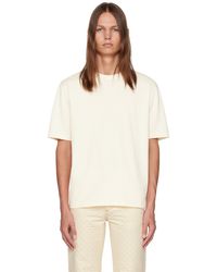 Drake's - T-shirt hiking blanc cassé - Lyst