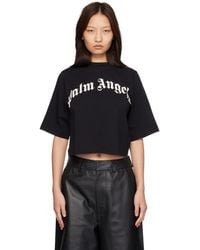Palm Angels - Curved Logo Boxy T-Shirt - Lyst