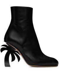 Palm Angels - Black Leather Ankle Boots - Lyst