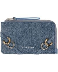 Givenchy - Blue Voyou Zipped Denim Card Holder - Lyst