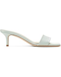 Aeyde - Mules Ilvy Bleues En Satin - Lyst