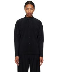 Homme Plissé Issey Miyake - Chemise monthly color october noire - Lyst