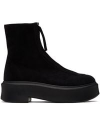 The Row - Zipped Leather Boots - Lyst