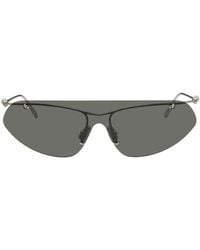 Bottega Veneta - Silver Knot Shield Sunglasses - Lyst