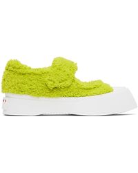 Marni - Baskets de style chaussures charles ix vert et blanc en laine mérinos - Lyst