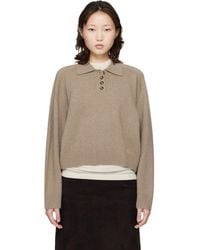 Loulou de Saison - Taupe Homere Lds Cashmere Polo Sweater - Lyst