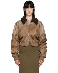 Acne Studios - Furry Collar Bomber Jacket - Lyst