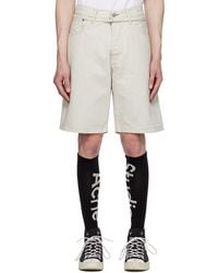 Acne Studios - Off-white Relaxed-fit Denim Shorts - Lyst