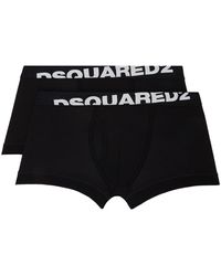 DSquared² - Two-pack Black Boxer Briefs - Lyst