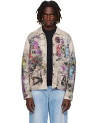 Acne Studios - Blouson Multicolore À Images Trompe L'Œil Imprimées - Lyst