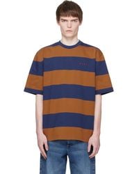 Marni - Tan Maxi-Stripe Cotton T-Shirt - Lyst